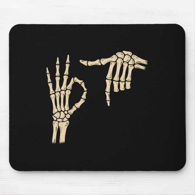 67 Meme 6 7 Skeleton Halloween Six Seven Gen Alpha Mouse Pad (Front)