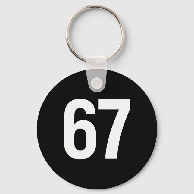 67 Meme Alpha Gen-z Aura Energy Style  Keychain (Front)
