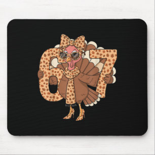 67 Meme Autumn Fall Turkey Sungles Funny Thanksgiv Mouse Pad