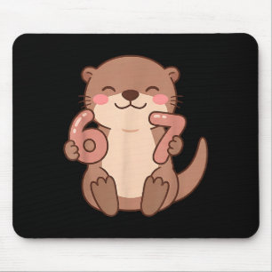 67 Meme Baby Otter 6 7 Funny Six Seven 6-7 Gen Alp Mouse Pad