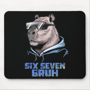 67 Meme Capybara Funny Six Seven Bruh Capybara For Mouse Pad