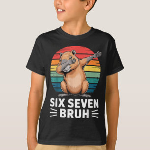 67 Meme Capybara Funny Six Seven Bruh Humor For Ki T-Shirt