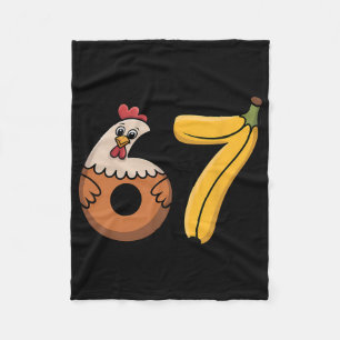 67 Meme Chicken Nana Six Seven 6-7 Family Matching Fleece Blanket