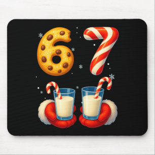 67 Meme Christmas Cookie Candy Cane Funny Six Seve Mouse Pad