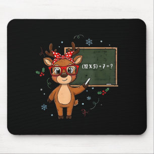 67 Meme Christmas Reindeer Funny 6 7 Teacher Men W Mouse Pad