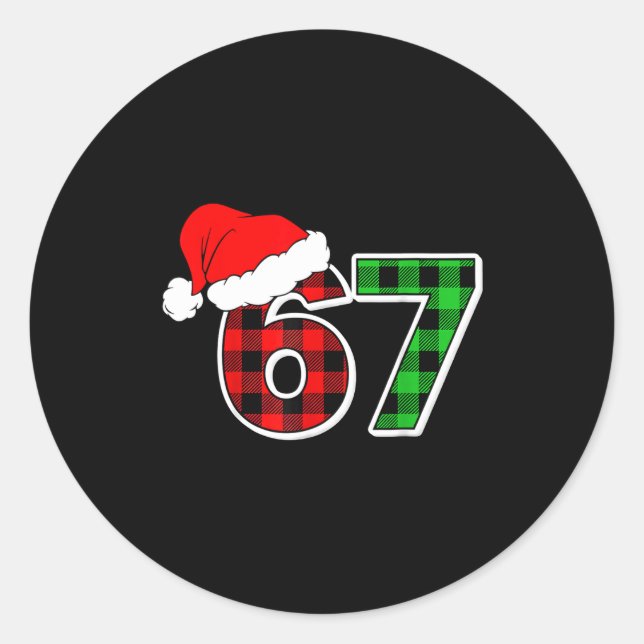 67 Meme Christmas Six Seven Xmas Men Women Boys Gi Classic Round Sticker (Front)