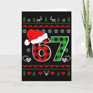 67 Meme Christmas Six Seven Xmas Ugly Sweater Men  Card