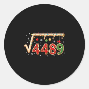 67 Meme Christmas Square Root 4489 Six Seven Math Classic Round Sticker