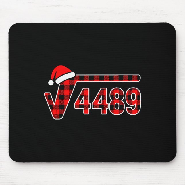 67 Meme Christmas Square Root 4489 Six Seven Math  Mouse Pad (Front)