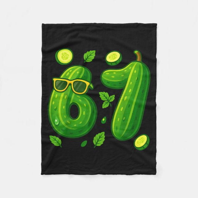 67 Meme Ckle Funny Six Seven Cuber 6 7 Gen Alpha S Fleece Blanket (Front)