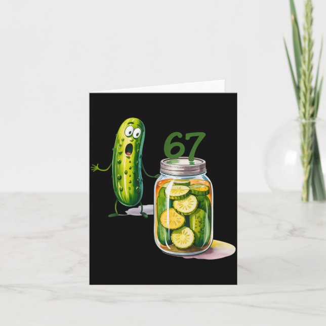 67 Meme Ckle Surprise A Jar Of Sliced Ckles Cuber  Card (Front)