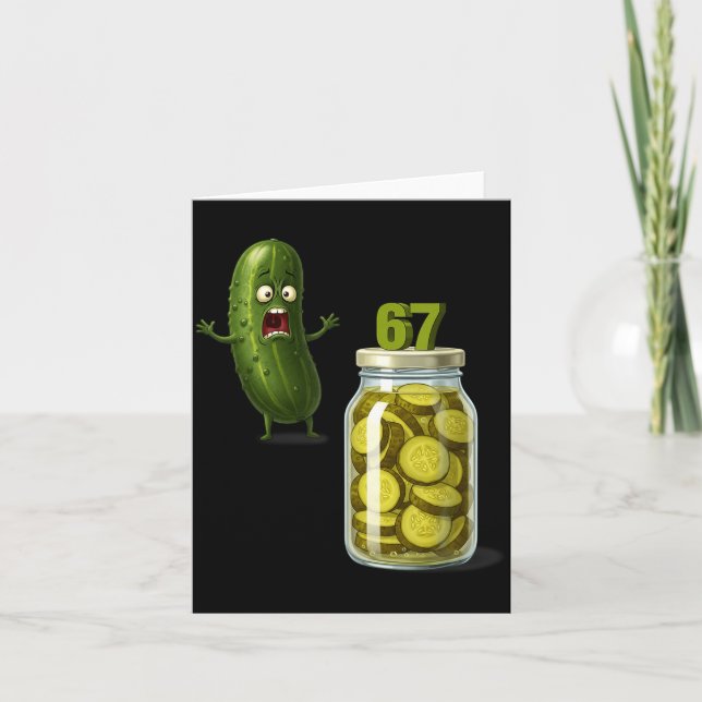 67 Meme Ckle Surprise A Jar Of Sliced Ckles Cuber  Card (Front)