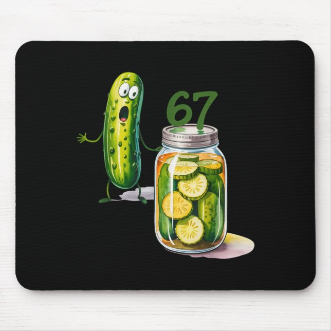 67 Meme Ckle Surprise A Jar Of Sliced Ckles Cuber  Mouse Pad (Front)
