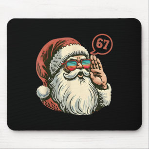 67 Meme Cool Santa Retro Santa 6 7 Funny Six Seven Mouse Pad
