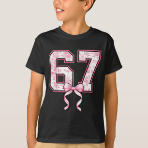 67 Meme Coquette Toile Nk Bow Funny Six Seven Girl T-Shirt