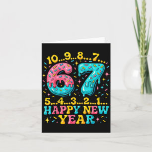 67 Meme Countdown Happy New Year Funny Drip Number Card