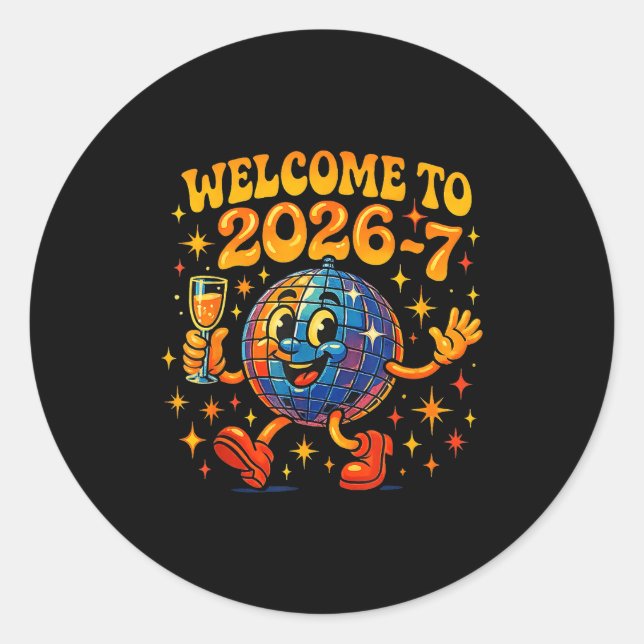 67 Meme Countdown Happy New Year Funny Drip Number Classic Round Sticker (Front)