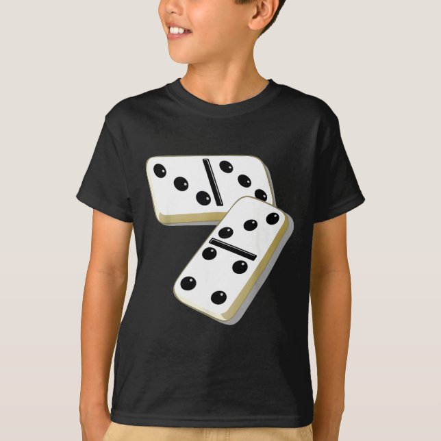 67 Meme Dominoes Funny Six Seven Domino 6 7 Gen Al T-Shirt (Front)