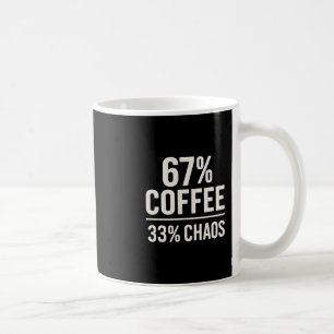 67 Meme Funny 67% Coffee 33% Chaos Humor Design  Mug