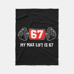 67 Meme Funny 6 7 Six Seven Gym Workout Lifting We Fleece Blanket