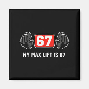 67 Meme Funny 6 7 Six Seven Gym Workout Lifting We Magnet