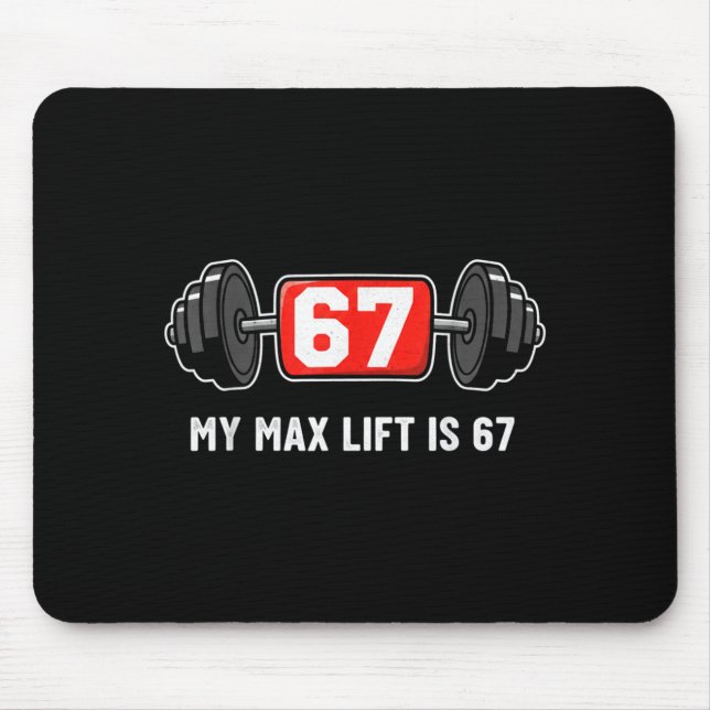 67 Meme Funny 6 7 Six Seven Gym Workout Lifting We Mouse Pad (Front)
