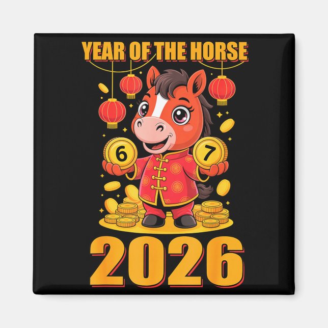 67 Meme Funny Chinese New Year 2026 Year Of The Ho Magnet (Front)