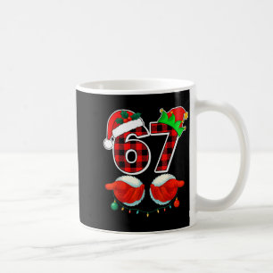 67 Meme Funny Christmas Red Plaid Xmas Pajamas Sla Coffee Mug