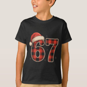 67 Meme Funny Christmas Red Plaid Xmas Pajamas Sla T-Shirt