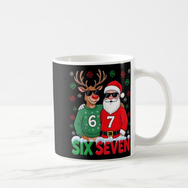 67 Meme Funny Christmas Santa Six Seven  Coffee Mug (Right)