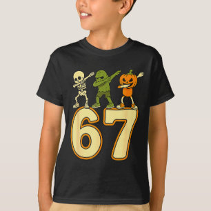 67 Meme Funny Halloween Numbers Six Seven Men Wome T-Shirt