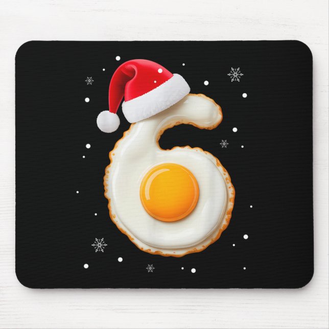 67 Meme Funny Number 6 Egg Bacon Matching Christma Mouse Pad (Front)