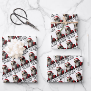 67 Meme Funny Santa Says Six Seven Christmas Wrapping Paper Sheet