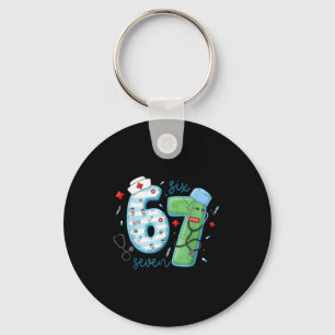 67 Meme Funny School Nurse Six Seven Meme Nursing Keychain