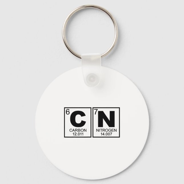 67 Meme Funny Science Teacher Periodic Table Retro Keychain (Front)
