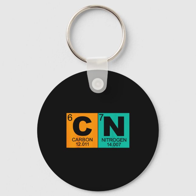 67 Meme Funny Science Teacher Periodic Table Retro Keychain (Front)