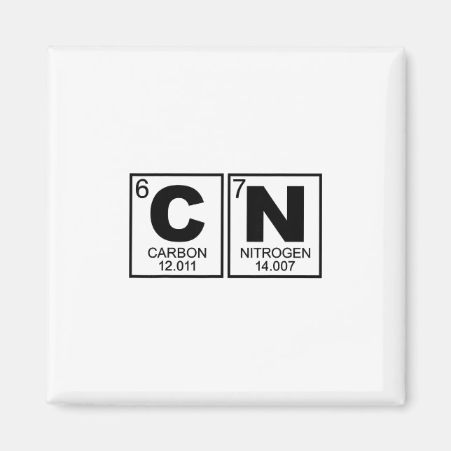 67 Meme Funny Science Teacher Periodic Table Retro Magnet (Front)