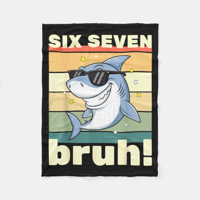67 Meme Funny Six Seven Bruh 6-7 Meme Kids Boys Gi Fleece Blanket (Front)