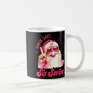67 Meme Funny Six Seven Christmas 6-7 Meme Santa 6 Coffee Mug
