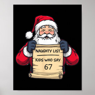 67 Meme Funny Six Seven Christmas For Men Women Ki Poster