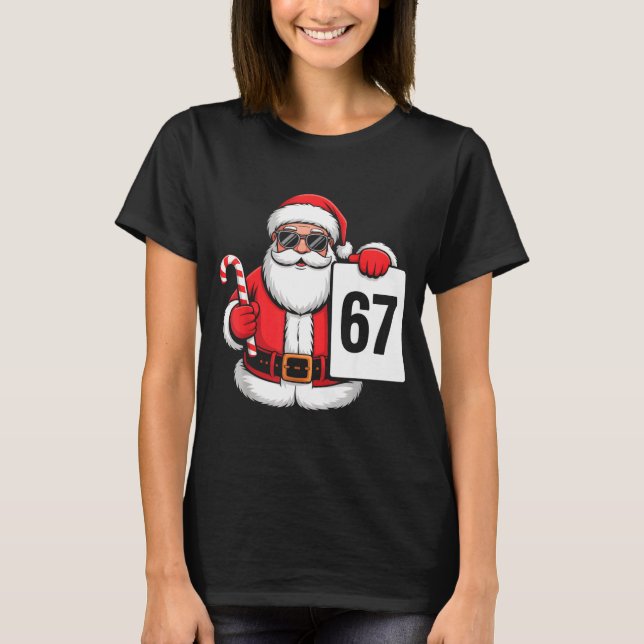 67 Meme Funny Six Seven Christmas For Men Women Ki T-Shirt (Front)