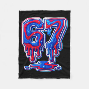 67 Meme Funny Six Seven For Boys And Girls Cool  Fleece Blanket