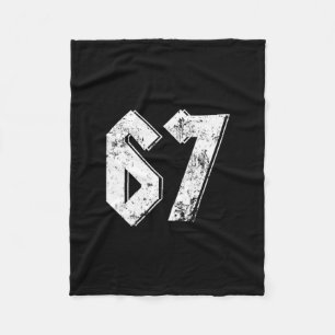 67 Meme Funny Six Seven Meme 6 7 Fleece Blanket