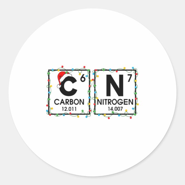 67 Meme Funny Teacher Science Periodic Table 67 Ch Classic Round Sticker (Front)