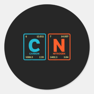 67 Meme Funny Teacher Science Periodic Table Retro Classic Round Sticker