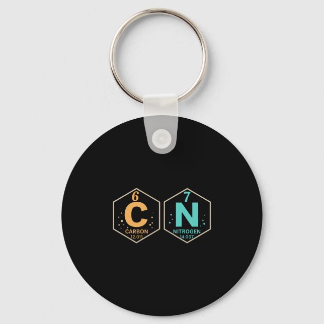 67 Meme Funny Teacher Science Periodic Table Retro Keychain (Front)