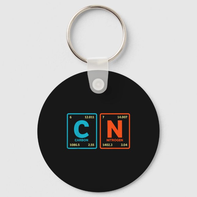 67 Meme Funny Teacher Science Periodic Table Retro Keychain (Front)