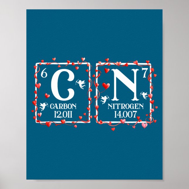 67 Meme Funny Teacher Science Periodic Table Valen Poster (Front)