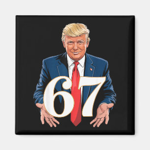 67 Meme Funny Trump 67 Hands Meme Slang 6 7 Hands Magnet