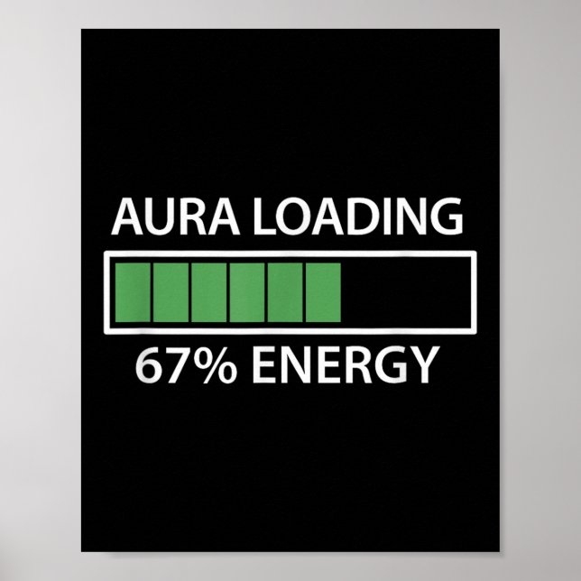 67 Meme Gen Alpha Aura Loading  Poster (Front)